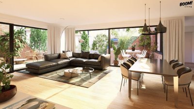 Maisonette mit Sonnenterrasse in 1050 Bz. Toplage – Stil, Ruhe &amp; Natur mitten in Wien | Fußbodenheizung , Kühlung!!