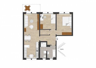 Hochwertig sanierte Wohnung mit großer Küche und Abstellraum zu vermieten