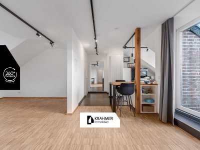 Düsseldorf-Kaiserswerth: Helle, modernisierte Dachgeschosswohnung mit TG-Stellplatz