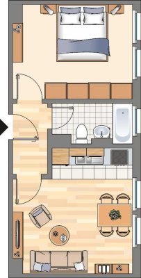 2-Zimmer-Wohnung in Dortmund Bodelschwingh