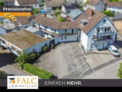 Anlageobjekt im Zentrum Neunkirchen mit 4 Wohneinheiten, Gewerbe, Lager, 6 Garagen & 13 Stellplätzen