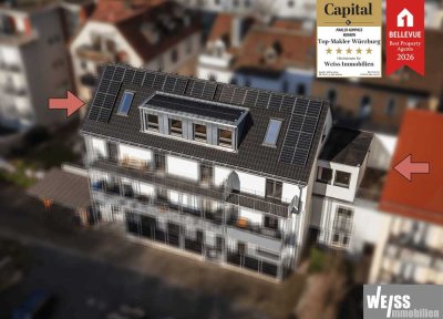 Luxuriöse und energieeffiziente Maisonette-Wohnung in historischer Schlosserei mit Balkon