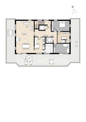 Exklusives Penthouse mit umlaufender Dachterrasse in begehrter Lage