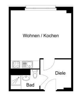 Geschmackvolle 1-Raum--Wohnung in Dresden in sehr zentraler Lage