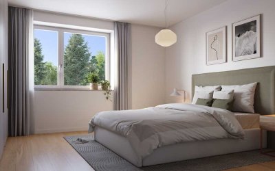 QNG-zertifiziert: Zwei Zimmer Wohnung mit Balkon in Westausrichtung