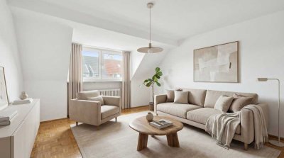 Urban Living in Pempelfort: 75 qm Wohnfläche + 30 qm Nutzfläche im Dach
