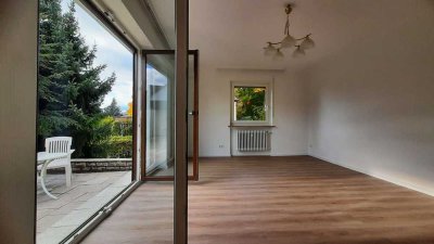 Wohnung mit Garten, Garage und Terrasse – frisch renoviert