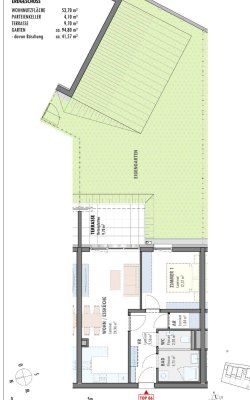 Schöne 2-Zimmererdgeschoßwohnung mit Terrasse und Garten