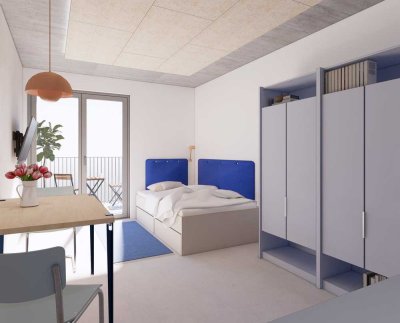 WE20 All-inclusive-Miete: exklusiver vollmöblierter Neubau, 1-Zi-Wohnung mit  Einbauküche