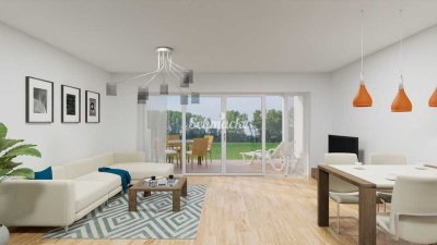 Barrierefreie, Citynahe Neubau-Wohnung mit Terrasse und Garten sowie Garage im Haus