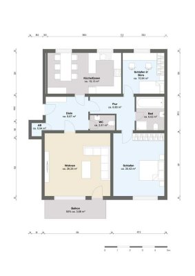 Attraktive 3,5-Zimmer-Wohnung mit Balkon und Aufzug in Castrop-Rauxel