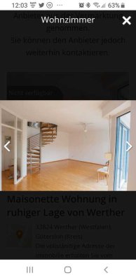 Gepflegte 3-Zimmer-Maisonette-Wohnung mit Balkon und EBK in Werther (Kreis Gt)