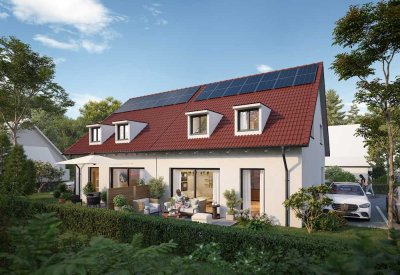 Ruhige Neubau-Doppelhaushälfte inkl. Carport und Garten in Unterschleißheim