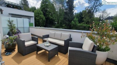Business People aufgepasst; Neuwertige 4-Zi, 91m² WFL, 54m² Terrasse, 2 Carport!