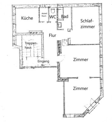 Helle 3-Zimmer Wohnung im 2. OG in Würzburg-Sanderau