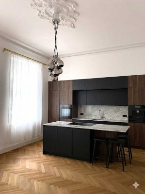 WOHNPALAIS PLATANENHOF - stilvoll modernisierte Luxus-Altbauwohnung mit Terrasse