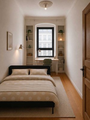 Schönes möblierte WG-Zimmer in 4er WG in charmanter und hochwertiger Altbauwohnung