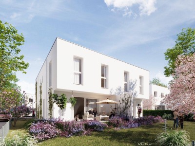 Traumhafte Doppelhaushälfte in Parndorf: Erstbezug mit Garten und zwei Stellplätzen!