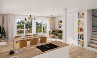 Ruhige Neubau-Doppelhaushälfte – modern, lichtdurchflutet mit Süd-/Ostgarten & Carport