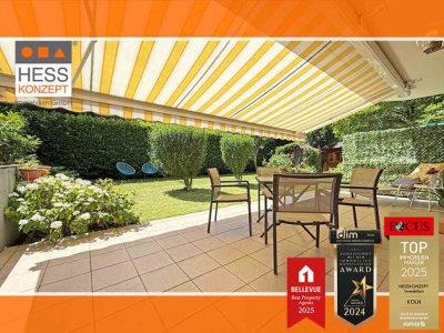 PROFI-FILM ANSCHAUEN: Modernisierte Gartenterrassen-Wohnung, mit 40qm-Hobbyraum + Garagenstellplatz
