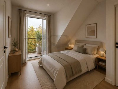 Erstbezug nach Sanierung: lichtdurchflutete 4-Zimmer-Dachgeschosswohnung mit Balkon in Darmstadt