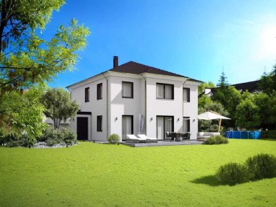 /Neubautraum mit Charakter  
stilvolle Stadtvilla mit Küche, Kamin &amp; Gartenidylle!