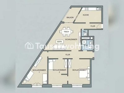 Tauschwohnung: Austausch: 4-Zimmer-Wohnung in München Maxvorstadt