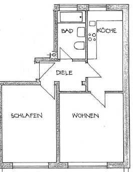 Schöne helle renovierte 2-Zimmer-Souterrain Wohnung