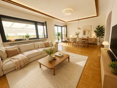 Familienfreundliches, helles Reihenendhaus mit Wintergarten und Garage mit großem Garten!
