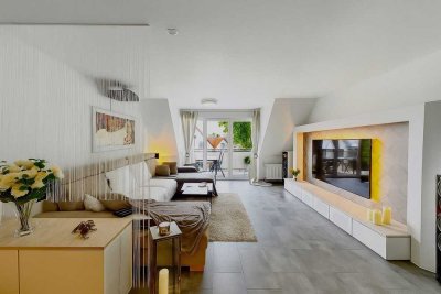 Stilvolle, geräumige und sanierte 3-Zimmer-Wohnung mit Balkon und hochwertiger Einbauküche in Mainz