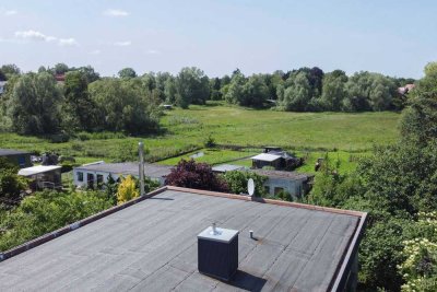 Sechs Zimmer, Kamin & Sauna - Aus dem Wohnzimmer in Velgast die Rehe beobachten