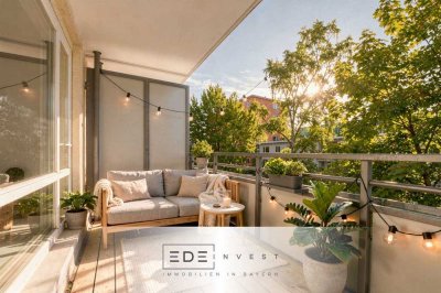 Lichtdurchflutete, ruhige 3-Zimmer-Wohnung mit sonnigem Balkon und attraktivem Blick ins Grüne!