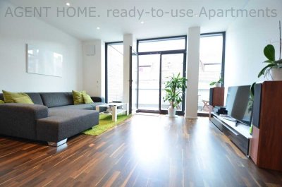MÖBLIERT - CLASSIC LIVING - Wohnung mit Balkon und Reinigungsservice