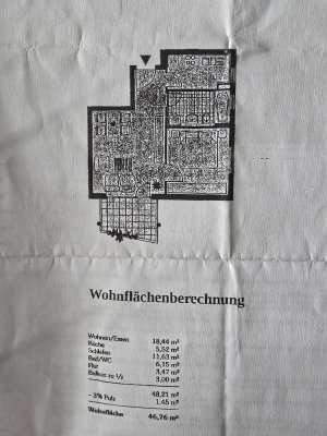 Provisionsfreie helle 2-Zimmerwohnung Bad Cannstatt + Südbalkon + TL-Bad + TG Stellplatz