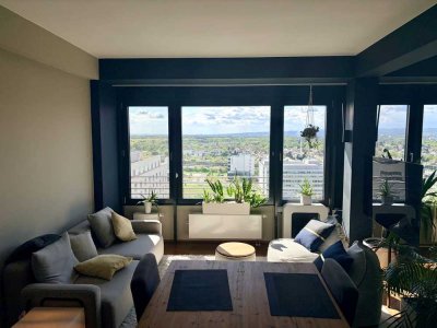 1,5-Zimmer Loft-Wohnung im 16. OG mit Aufzug in Frankfurt-Niederrad