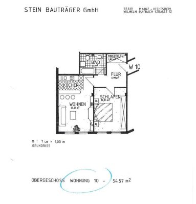 2-Zimmer-Wohnung mit optionalem Tiefgaragenstellplatz im Herzen von Nieder-Olm