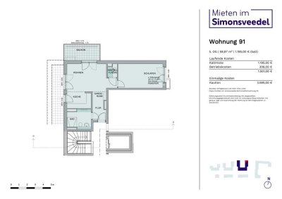 Großzügige 2-Zimmer-Neubau-Penthousewohnung mit Balkon und tollem Ausblick in K-Weidenpesch