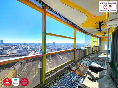 GIGANTISCHER AUSBLICK!! Wohnen im 22. Stock!!! 2-Zimmer-Wohnung mit großer Loggia