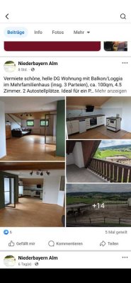 wunderschöne Dachgeschoss Wohnung mit Bergblick auf Bio-Bauerbhof mit Pferden