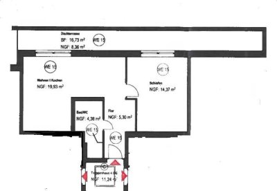 WE015 - NEUBAU - Schicke 2 Zimmer Wohnung mit Einbauküche