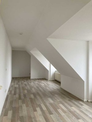 Schöne 1-Zimmer-Dachgeschosswohnung mit Balkon und tollem Ausblick über Halle