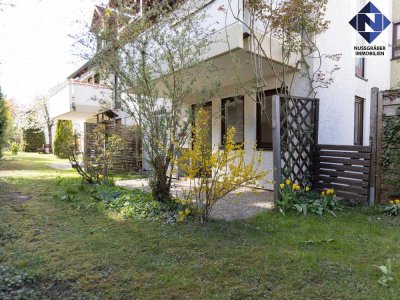 Gepflegte Erdgeschosswohnung mit überdachter Terrasse und großem Hobbyraum im UG