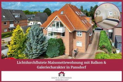 Lichtdurchflutete Maisonettewohnung mit Balkon & Galeriecharakter in Pansdorf