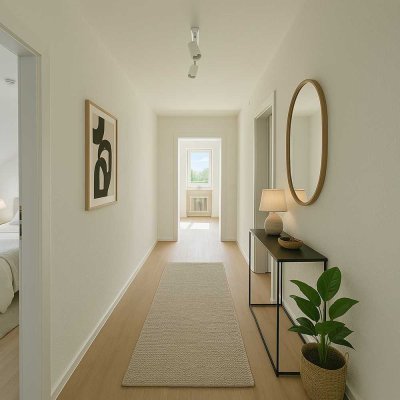 Ab Oktober 25 - Erstbezug nach Modernisierung: 3 Z-Wohnung mit Balkon, modernes Bad&neue Fenster