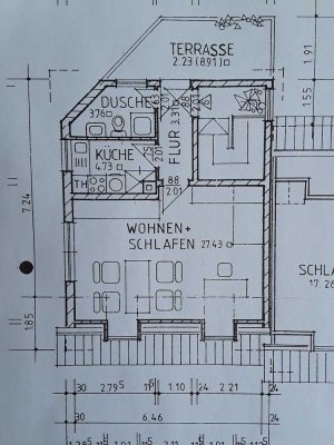 Helle 1-Zimmer Wohnung mit Balkon in Erbach