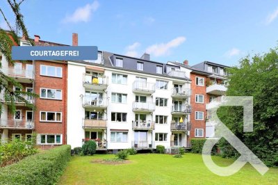 Kapitalanlage: 2-Zimmer-Wohnung mit Balkon in gepflegtem Haus in Winterhude