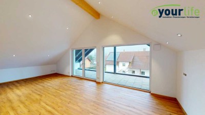 Erstbezug: Hochwertige 4-Zimmer-Dachgeschosswohnung mit Loggia