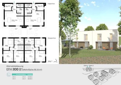 Alternativbebauung zum Doppelhaus 3 - Einfamilienhaus eco B1