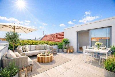 Der Luxus, niemanden über sich zu wissen. Dachneubau mit Rooftop-Terrasse