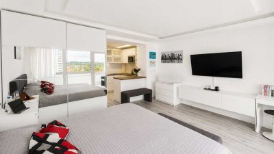 Sanierte und möblierte 1 Zimmer Wohnung mit Balkon